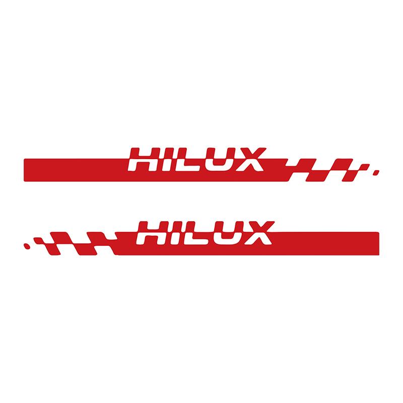 

2Pcs Car Door Side Stripe Stickers Pickup Truck Reflective Vinyl Decals Decoration Auto Accessories For Toyota Hilux Vigo Revo червоний