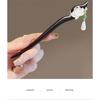 New Chinese Style Crystal Lotus Tassel Hairpin Elegant Ancient Step Shake Hair Stick Hanfu Updo Elegant Women Retro Hair Ornaments