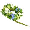 Künstlicher Dekorativer Kranz 23 Zoll in Blau Weiß Grün mit Hortensien Rosen