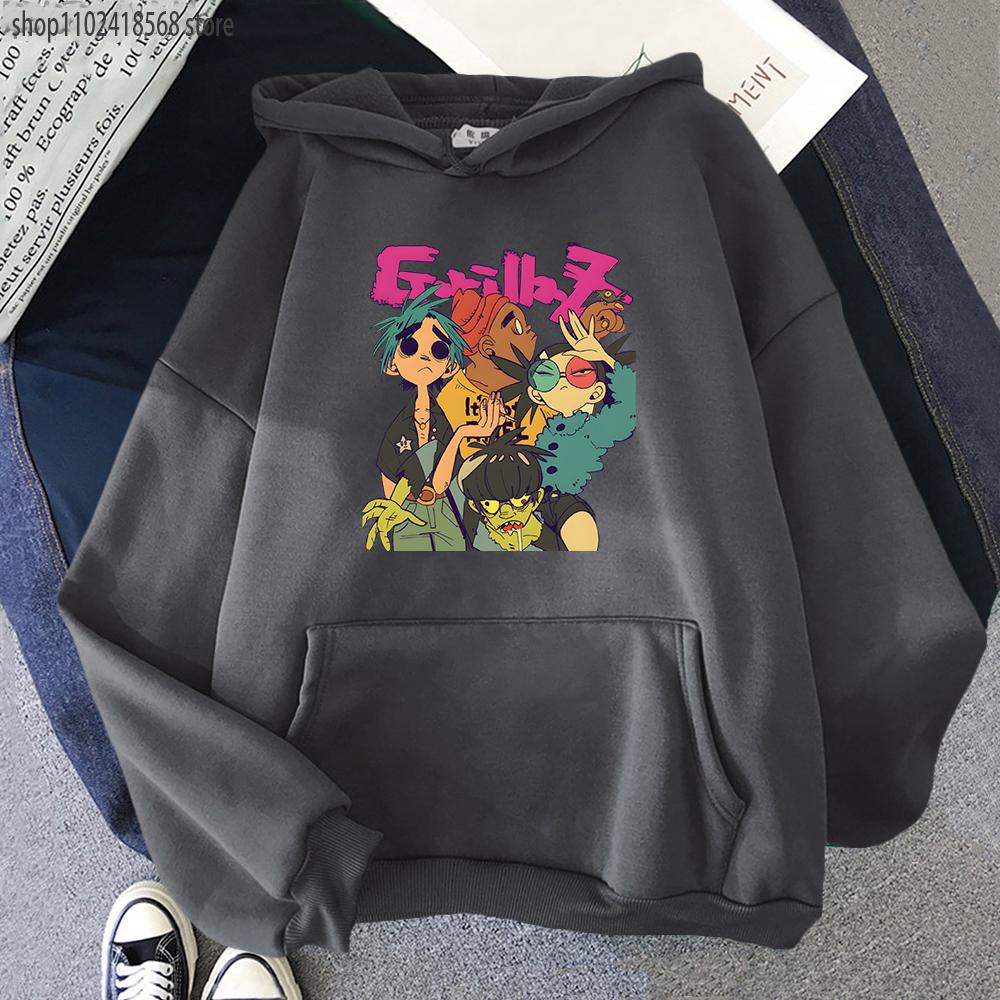 Gorillaz Rock Band karikatūras apdruka unisex/sieviešu