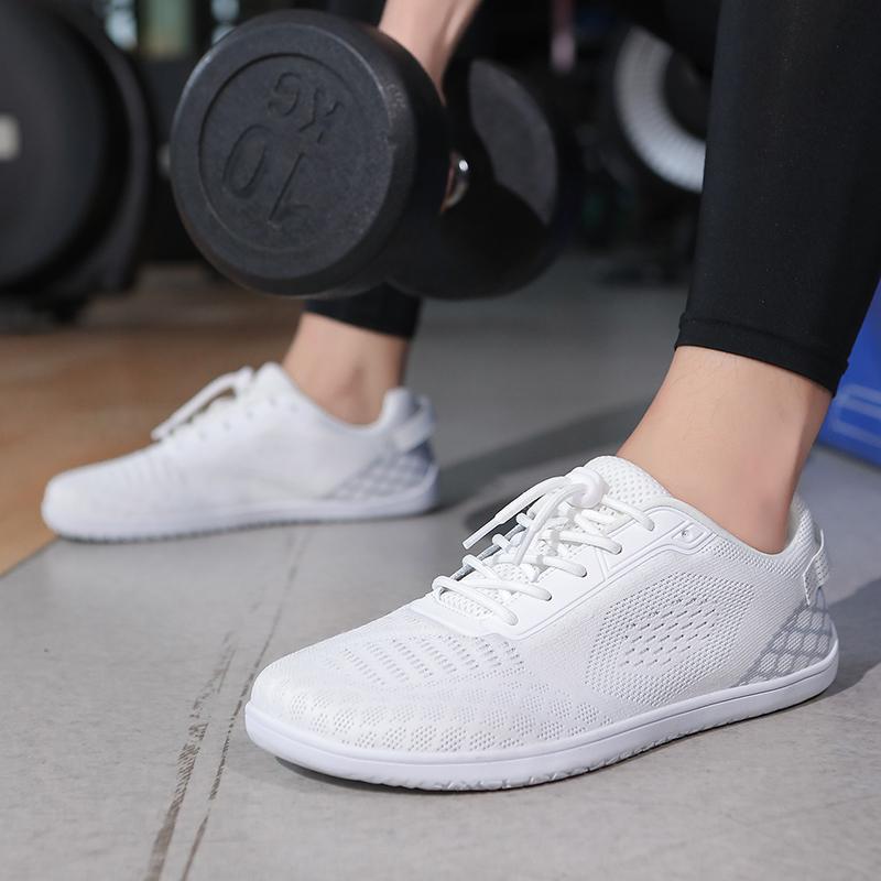 Fashion Wide Toe Men's Running Shoes Minimalist Casual Sneakers Breathable Mesh Walking Shoes Elastic Non-slip Trainers Male Flats