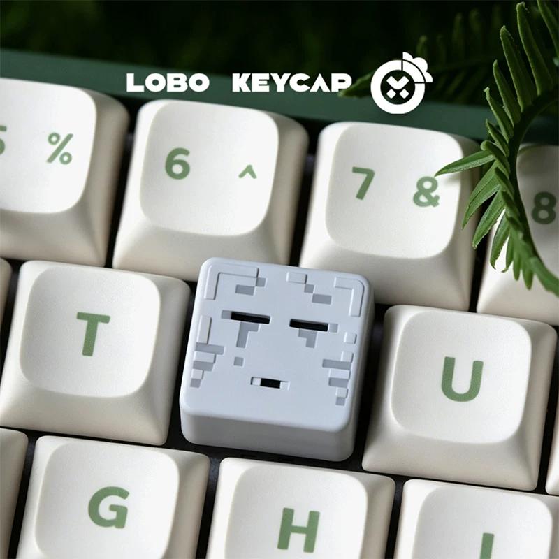 Cartoon Square Shape My World Series Pixel Style Multiple Styles Keycap Keyboard Decoration Resin Material Custom Edition Gifts