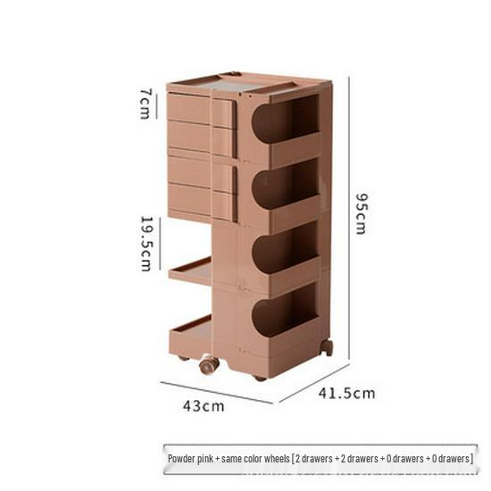 Nordic Rotating Multi-Layer Storage Cabinet: Versatile Makeup, Bedside, or Snack Organizer