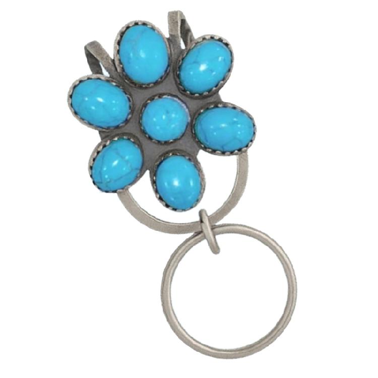 Giftable Floral Key Clip Keychain Women Bohemian Bag Charm Sturdy Keyring Purse Accessory Hanging Decoration