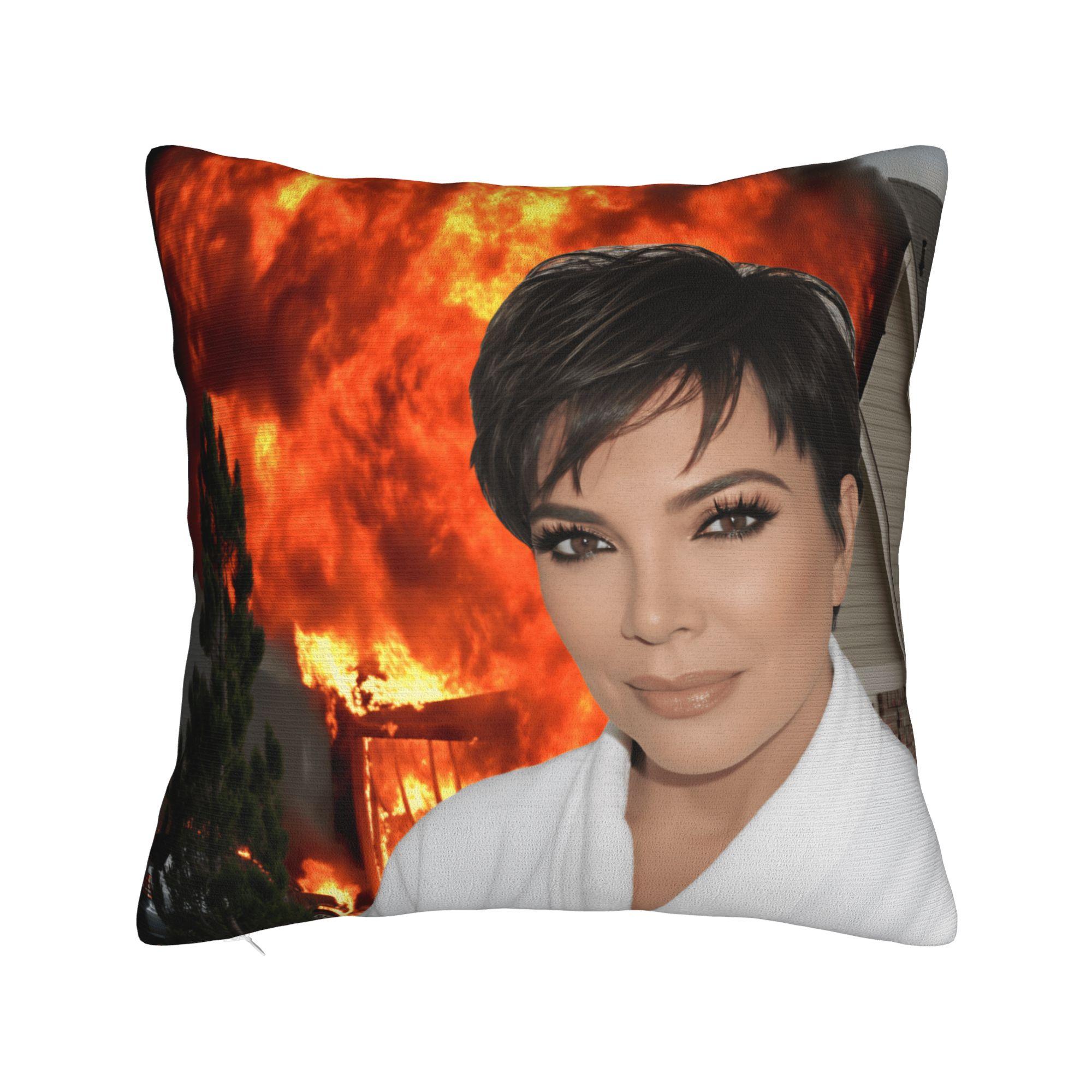 K-Kris Jenner Manifest Pillow Case Comfy Pillow Cover For Living Room Sofa Vintage Pillowcases Peach skin 18*18(CM)-1Pcs