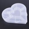 PVC Adjustable Practical Heart Storage Box Bead Ring Box Jewelry Presentation Organizer