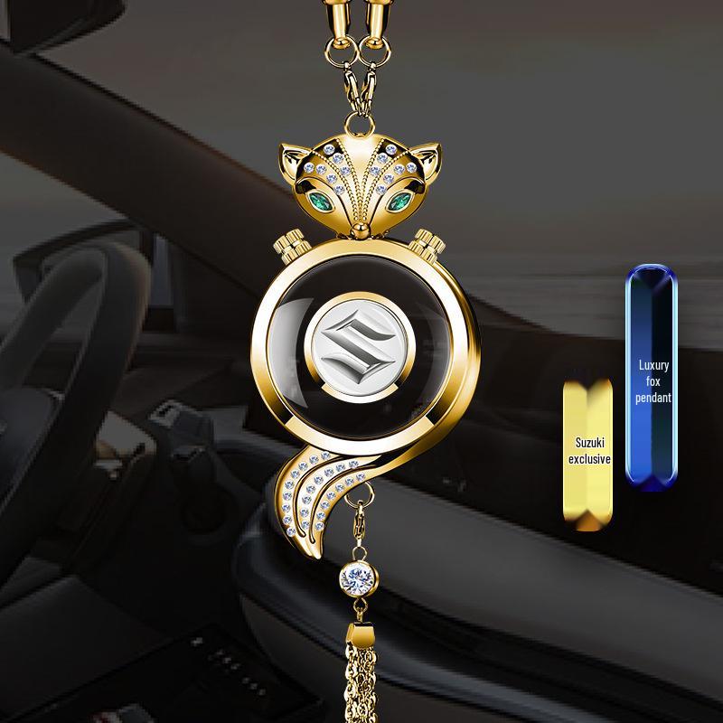 Fox Crystal Car Air Freshener Pendant - Rearview Mirror Hanging Ornament