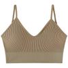 Women Seamless Deep U Backless Bralette Wireless Removable Padded Bra Breathable Crop Top