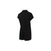 Puma SS21 Women's Solid Color Zip-Up Drawstring Romper Shorts Black