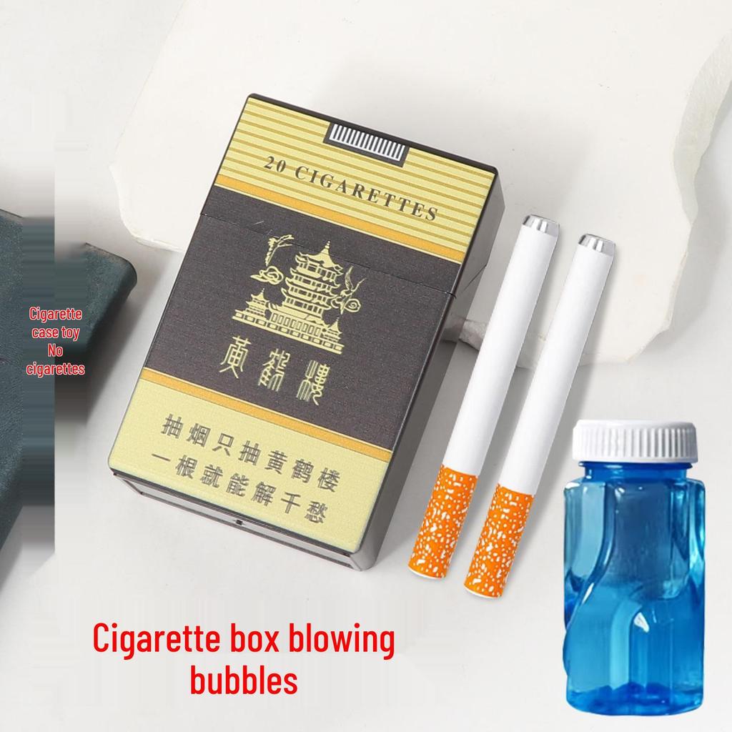 Bubble Blowing Cigarette Case Prank Toy - Adult Stress Relief & Quit Smoking Aid
