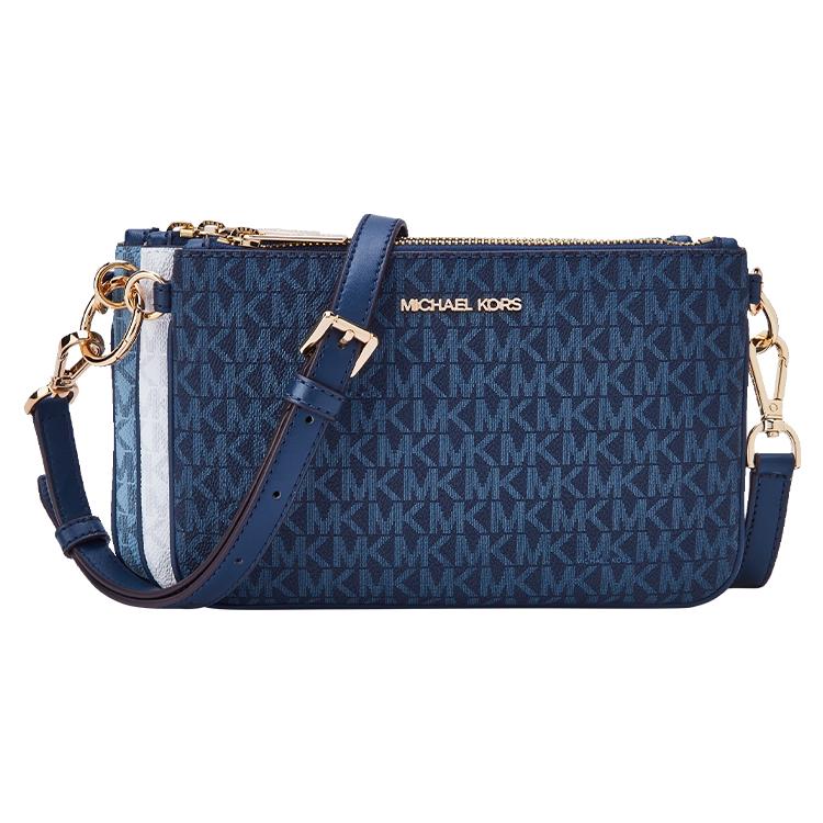 

Новая сумка через плечо MICHAEL KORS Jet Set из искусственной кожи, сумка кроссбоди обычного размера, женская, темно-синяя/белая/светло-голубая 35F1GTTC6B-407 22.1*5.1*15.0CM