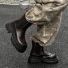 British muffin and big-headed Martin boots, black retro locomotive boots, thick-soled heightening Chelsea boots 66612-J