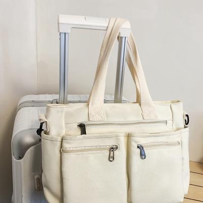 Casual Interior Compartment Shoulder Bags Large Capacity Ctrasting Colors New Bags for Women Zipper Canvas Women's Handbags