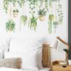 Fun-c25 Small Fresh Vine Potted Hanging Decoration Bedroom Living Room Background Landscaping Wall Stickers Self-adhesive