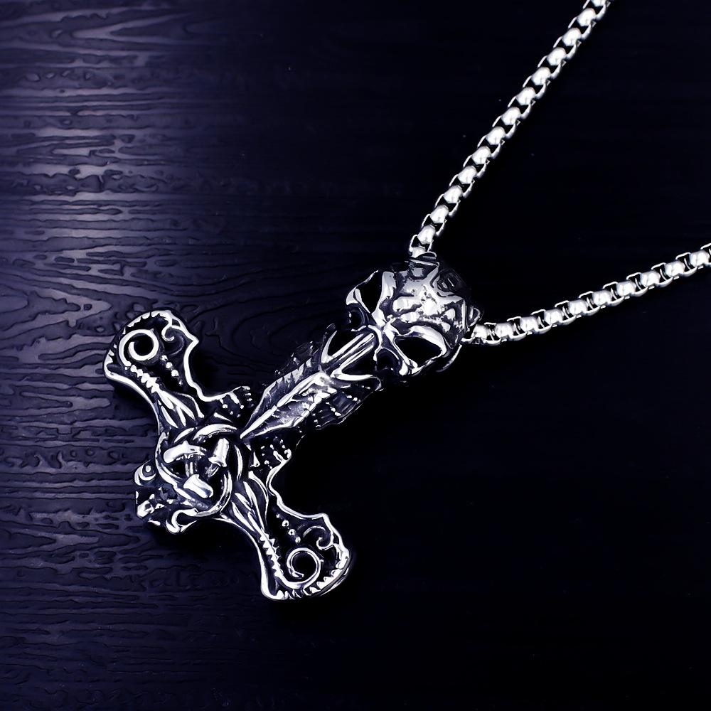 Necklace for Men Nordic Culture Viking Male Bird Head Retro Pendable