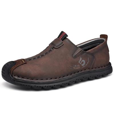 El yapımı Retro Inek deri ayakkabı erkek mokasen ayakkabıları Moda rahat ayakkabılar Erkekler Flats Moccasins erkek ayakkabısı Deri
