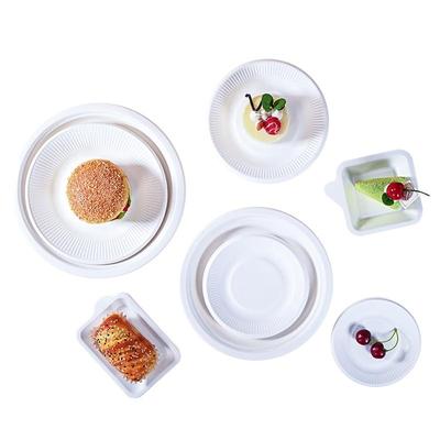 Babike Biologisch abbaubare Einwegteller aus Zuckerrohrpulpe & Party-Sets