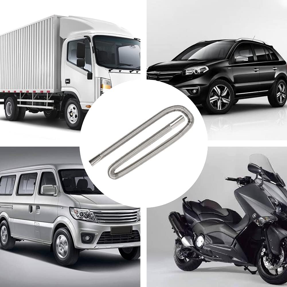 EKDJKK Parking Air Heater Exhaust Pipe, Stainless Steel Exhaust Pipe Inner Parking Air Heater Fuel Tank Diesel-Gas Vent Hose (Size:120Cm/47.24In)