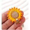 High End Fashion Alloy Drip Sunflower Brooch, Daisy Bee Brooch, Brooch, Suit Accessories