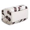 Coach Rowan 17 Borsa Boston con Logo Stampato Ciliegia Borsa a Spalla/Mano in Pregiata Pelle di Mucca Mini da Donna Argento e Gesso