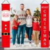 1pair Cloth Santa Claus Christmas Door Banner Cute Christmas Hanging Banner  Xmas Navidad Gift