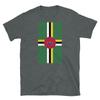 Dominica Caribbean Roseau Distressed Flag Short-Sleeve Unisex T-Shirt