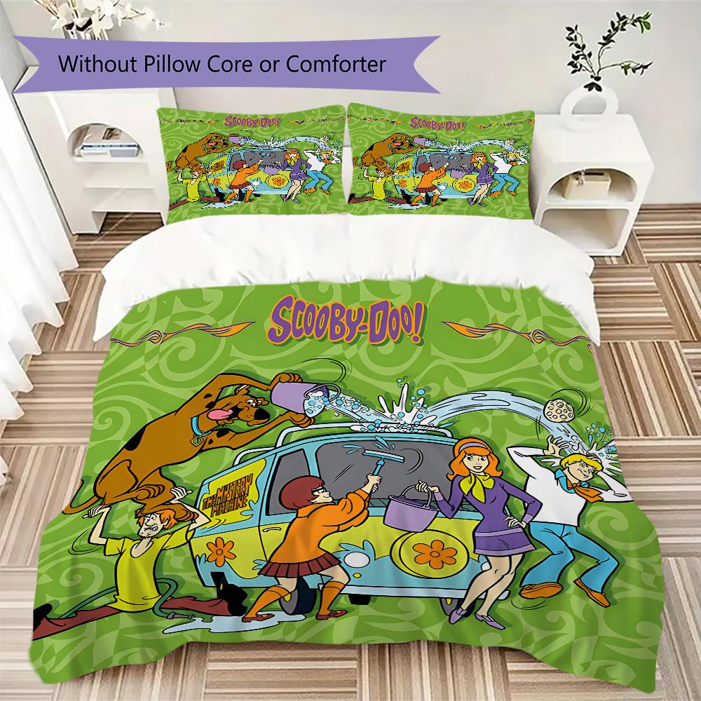 Halloween fantasy comedy adventure cartoon movie Scooby-Doo provides comfortable bedding covers and pillowcases for home use (without core) K7
