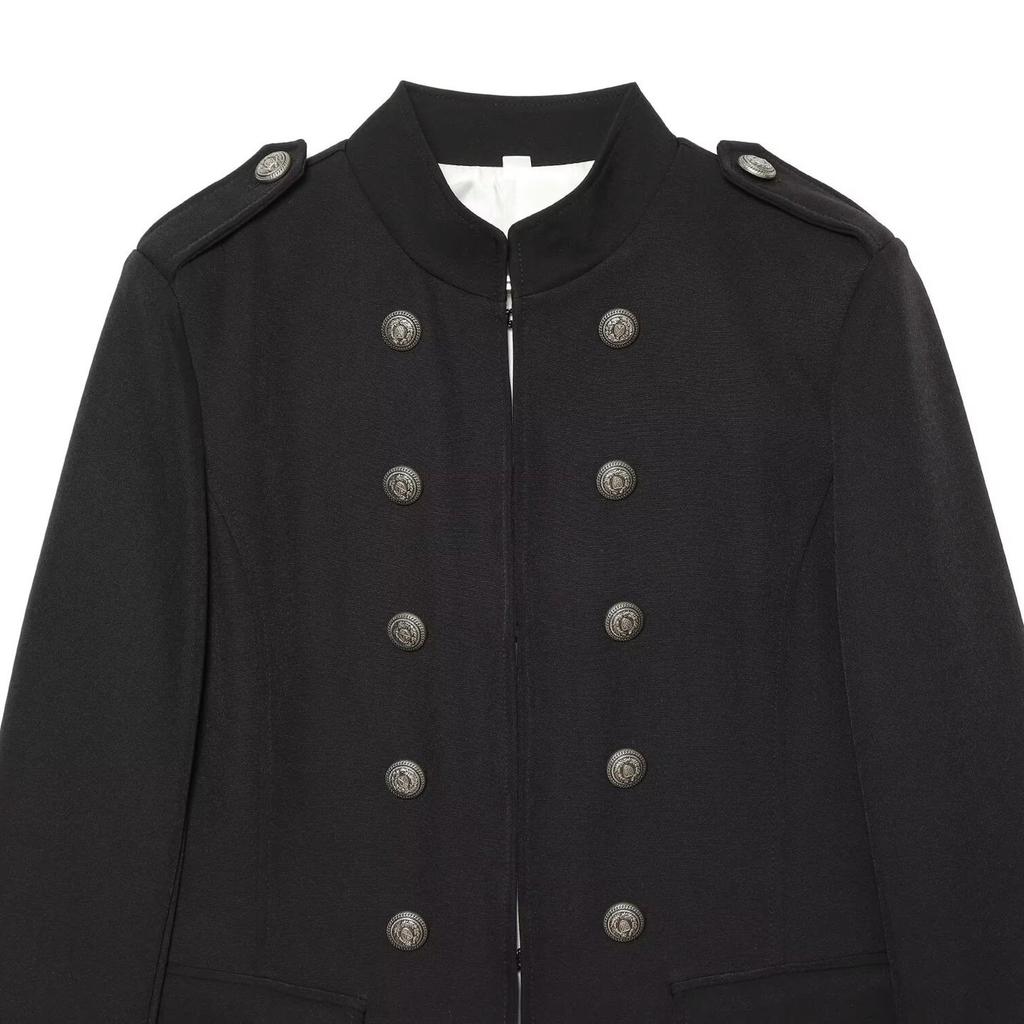 European and American style, new women's clothing, fashionable, casual, slim jacket with shoulder pads 2811/593
