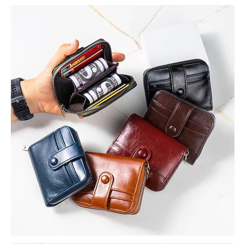 Unisex Zippered Multi-Card Wallet & Coin Purse