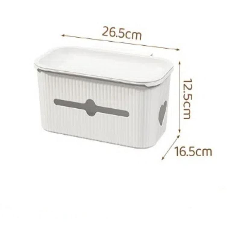 Bedside Plastic Storage With Removable Hook Hanging Basket Sundries Box Holder For Dorm Room Bed