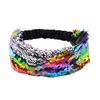 Women Headband Reversible Shiny Sequins Headband Elastic Hair Fixing Decoration Decorative Hair Accessories