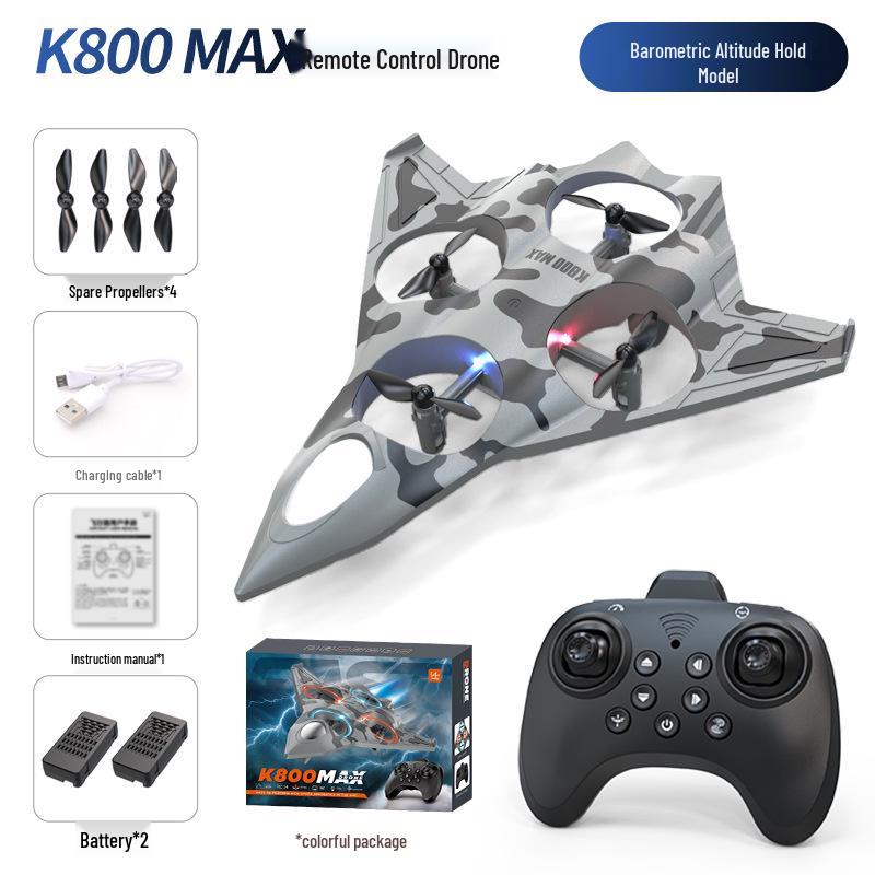 Cross-border K800max Durable Drone: Remote-Controlled Fixed-Height Quadcopter with Stunt Roll and Throw-and-Fly Features