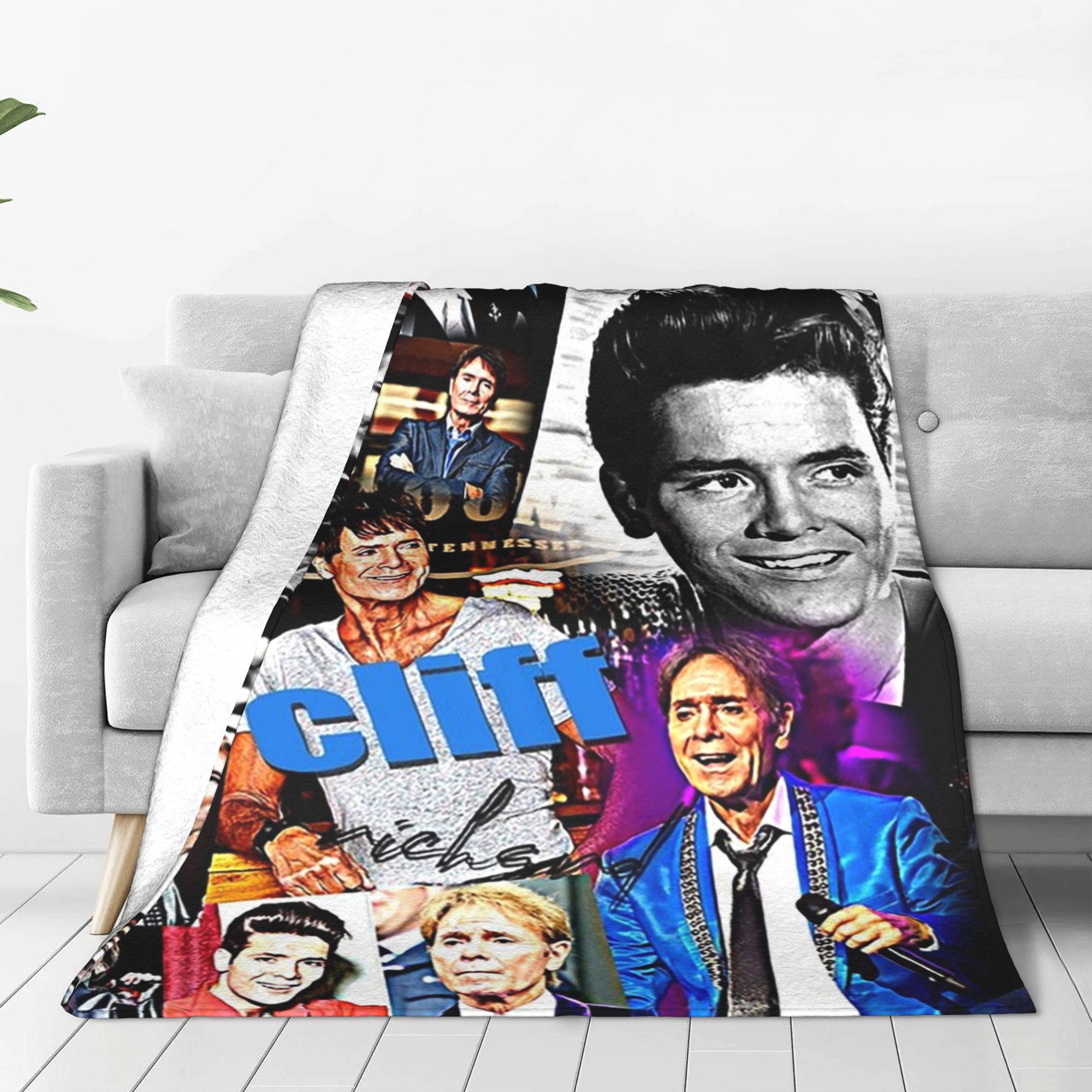 Exquisite Fashion Items Unisex Cliff Richard Blanket Warm Flannel Sofa Throw Blanket For Home Bedroom Outdoor Throws Bedspread Quilt