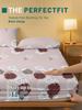 Simple Modern Rose Printed Fitted Sheet Plant Flower Design Matte Bed Cover Bedding Set Without Pillowcases