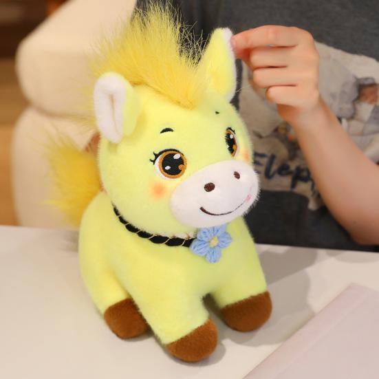 Horse Doll Plush Toy Year of The Horse Auspicious Meaning Keychain Pendant PP Cotton Filling Doll Home Car Decor