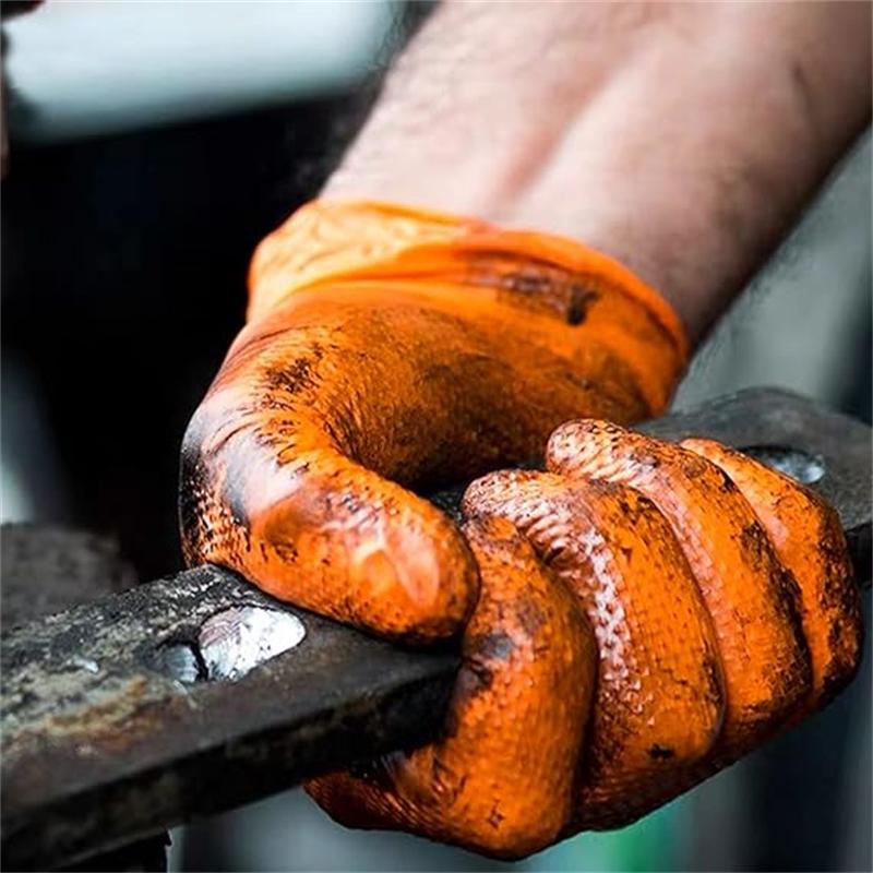 Gants en nitrile très résistants 8 mil Gants jetables épais industriels avec grip à texture diamant Mécanicien Gants auto sans latex