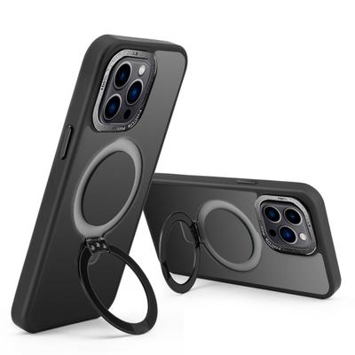 Integrated Magnetic Ring Phone Stand Holder Case Shockproof Ring Protection Case Camera Phone Cover Protector for