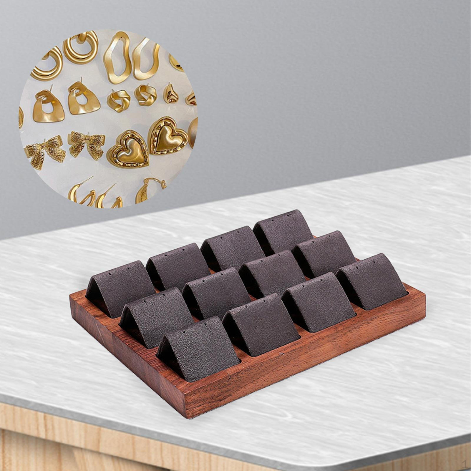 

Подставка для сережек, органайзер для ювелирных изделий, органайзер для сережек с 24 отверстиями, держатель для ушей темно-серого