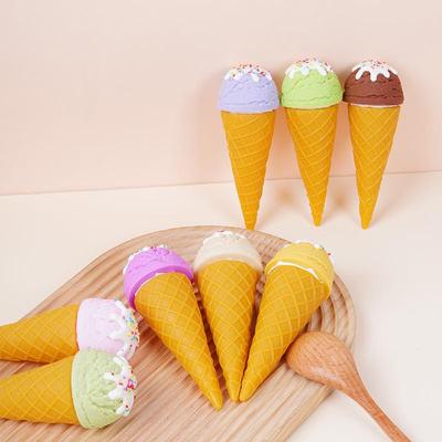 Handcrafted Realistic Ice Cream Ball Display Prop - Macaron Color Cone Toy