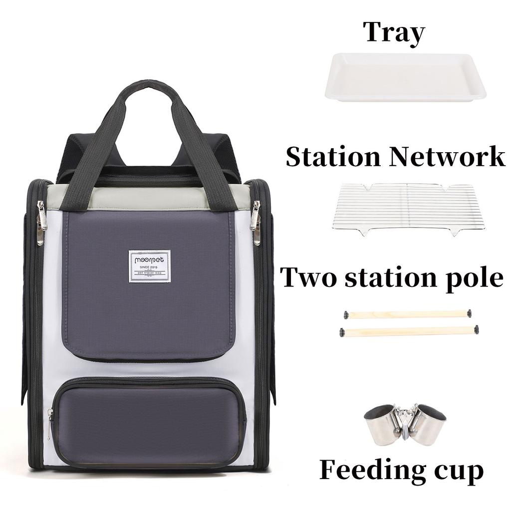 Pet Parrot Backpack Suit Carrying Cage Outdoor Travel Breathable Carrier Bird Canary Waterproof Portable Transport Bag Birds