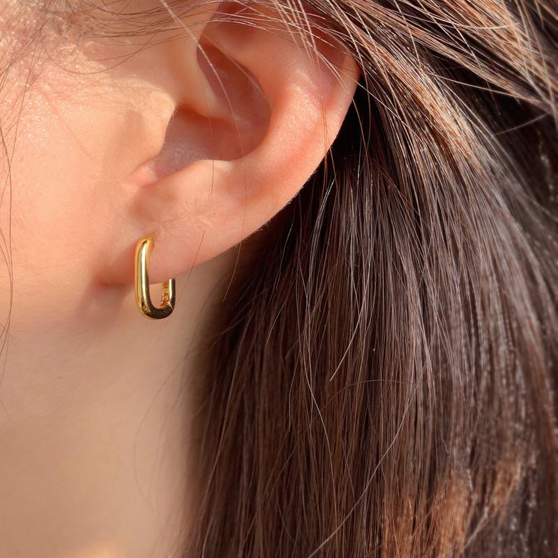 Square Geometric Earrings For Women Rectangular Gold Color Metal Earrings  New Trendy Jewelry Gifts