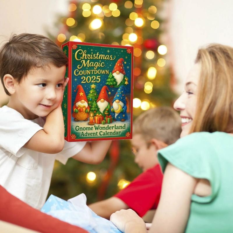 Surprise Holiday Gnomes Mystery Pack Clear Acrylic Christmas Countdowns Decors For Indoor Display