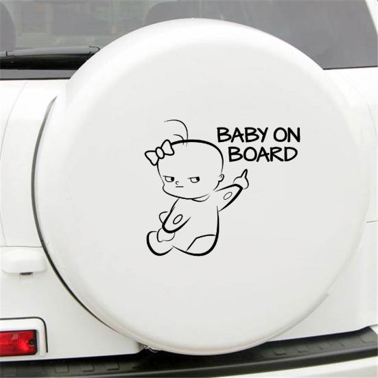 Cute Cartoon Baby On Board Letters Car Window Sticker Decal Decor Warning Sign