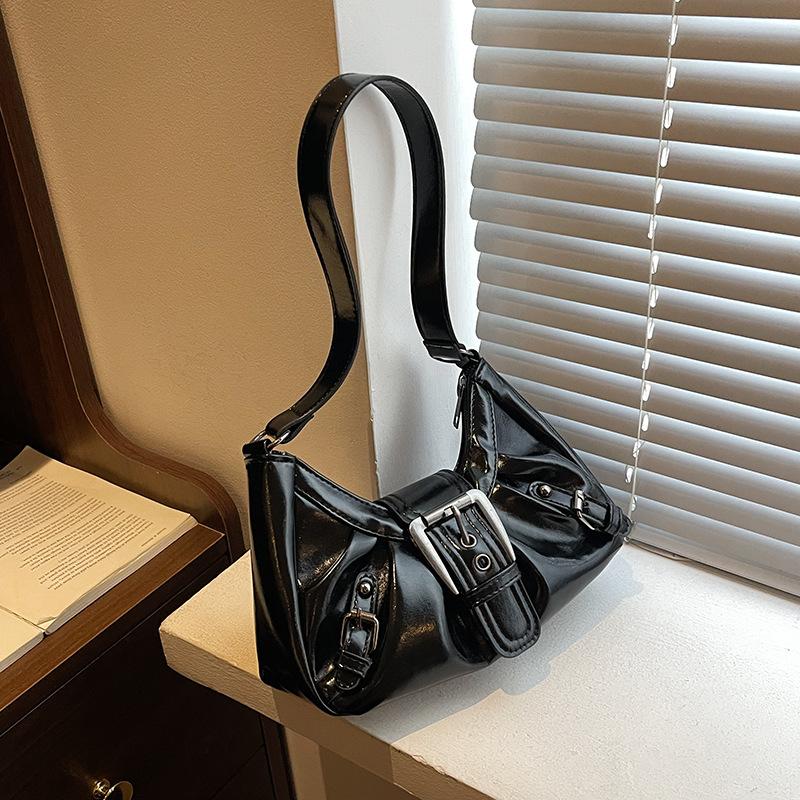 

2025 новая сумка через плечо в стиле Майяр, в стиле ретро, в стиле Spice Girl, в стиле пустоши, из старой кожи, сумка подмышку чёрный