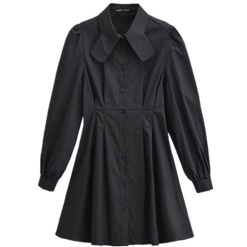 

Ur Women s Fashion Short Lapel Dress Shirt Black L