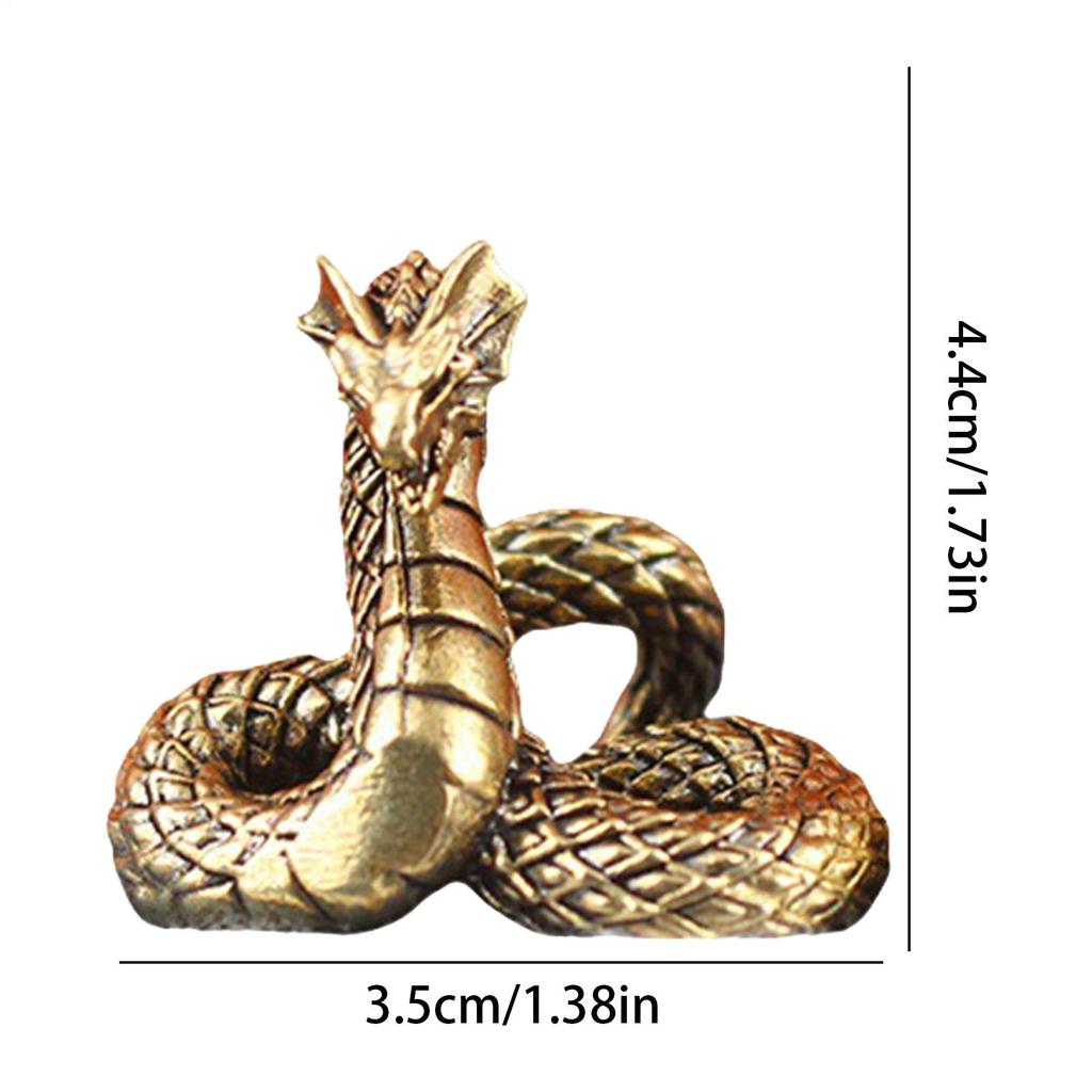 Snake Figurine Small Animal Statue Ornament Decorative Desktop Sculpture For Home Office Display Cabinet Bookshelf Coffee Table
