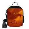 3D Godzilla Isolierte Lunchtasche für Kinder mit großem Fassungsvermögen und verstellbarem Riemen