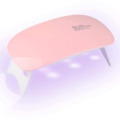 Red Square 6W LED UV Nail Lamp USB Nail Dryer with Handy Mini Size Mouse Shape for All Gel Polish Shape for Gel Based Polishes Manicure/Pedicure 2 Ti
