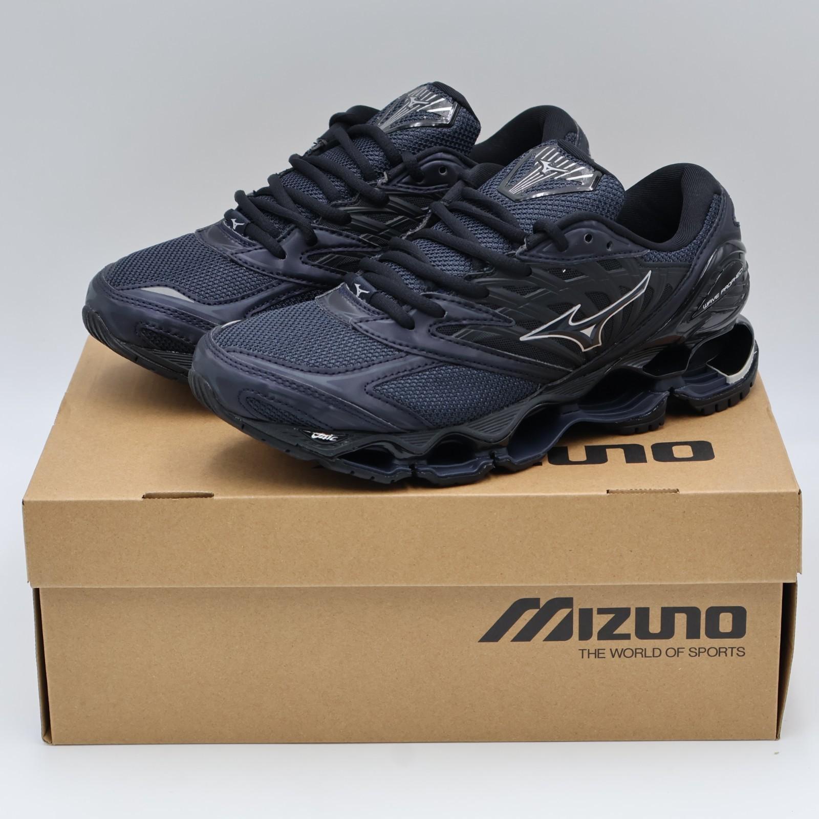 D1GA333707 Mizuno Wave Prophecy LS Navy Silver Dark Blue (Men s) 8.5