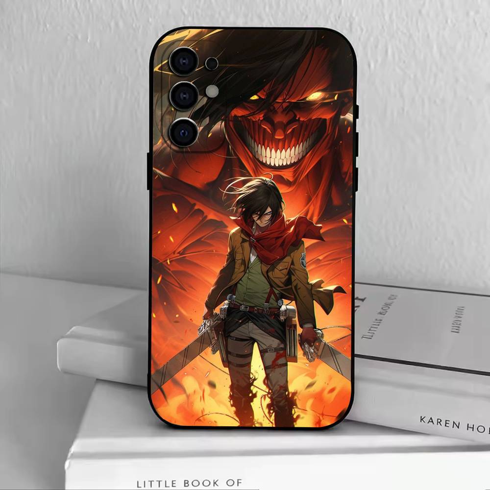 A-Attack Titan  Phone Case For Samsung S25,S24,S21,S22,S23,S30,Ultra,S20,Plus,Fe,Soft Silicone Black Cover